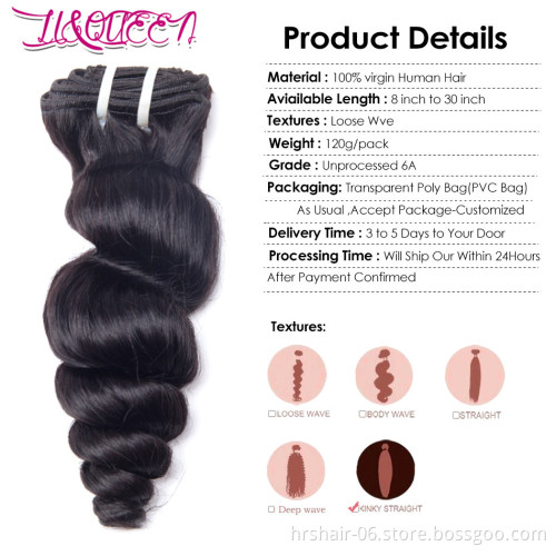Aliexpress Indian human hair extensions clip in coconut oil hair natural color loose wave hair